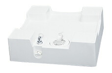 ●u.テクノテック【TPRF640-W3-FN】床上配管対応給水栓付防水パン 排水管用開口あり 専用排水トラップ付 ニューホワイト 受注生産｜家電と住設のイークローバー