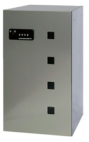 捺印なし ｢捺印付タイプを同時購入必須商品｣●u.田島メタルワーク【FX-UF5S】中型荷物用 多機能ボックス(宅配ボックス) 屋内・前入前出 ヘアライン 受注生産