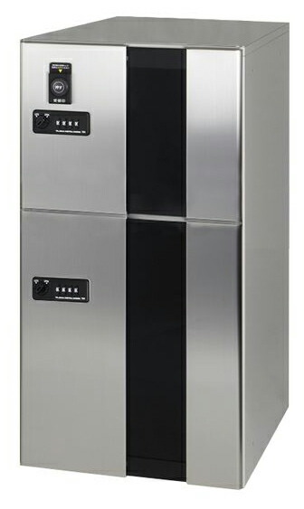 捺印付●u.田島メタルワーク【GXE-6N】宅配ボックス 中型荷物用(捺印装置付)/大型荷物用 屋内・前入前出 ヘアライン 受注生産