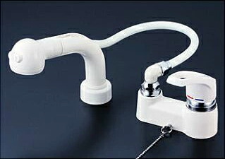 KVK 水栓金具【KM8008ZSL】シングル生き肝式洗髪シャワー 天然ゴム栓なし 冷ややかさ地遣りかた〔HB〕