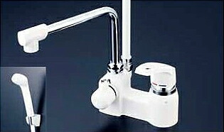 KVK【KF6004ZR24】デッキ形シングルレバー式シャワー 寒冷地用 240mmパイプ付〔HB〕｜家電と住設のイークローバー