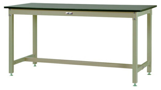 ●u.ヤマキン/山金工業【SVRH-1590-GG】ワークテーブル 800シリーズ 固定式 H900mm 塩ビシート天板 グリーン 組立式