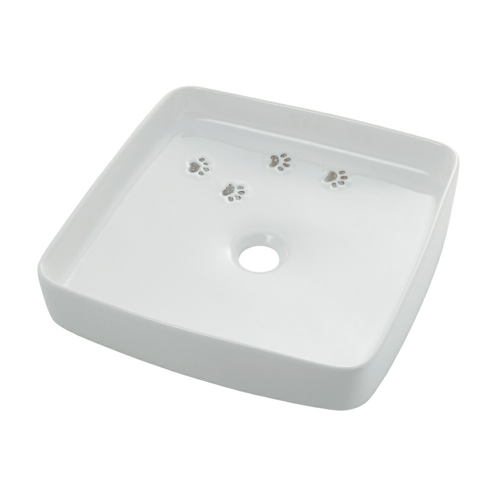 ●カクダイ 【493-230-W】角型手洗器 ホワイト〔GB〕｜家電と住設のイークローバー