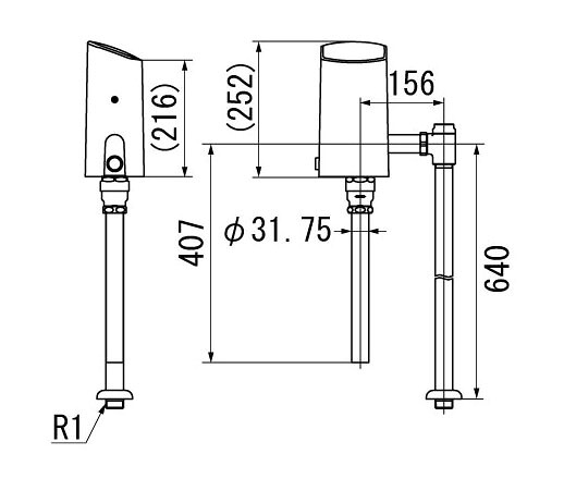 INAX/LIXIL【OKC-AT7114A】大室内用便器自動小銃洗い濯ぎ取り合わせ オート閃光電球C セパレート形 自動小銃閃光電球弁膜本体 見せびらかす 床水形 御冷やし〔IB〕