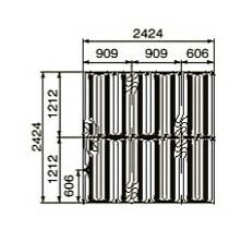 ●コロナ【SUP-A2424HS】床暖房用フロアマット 2,424×2,424×12mm〔FA〕