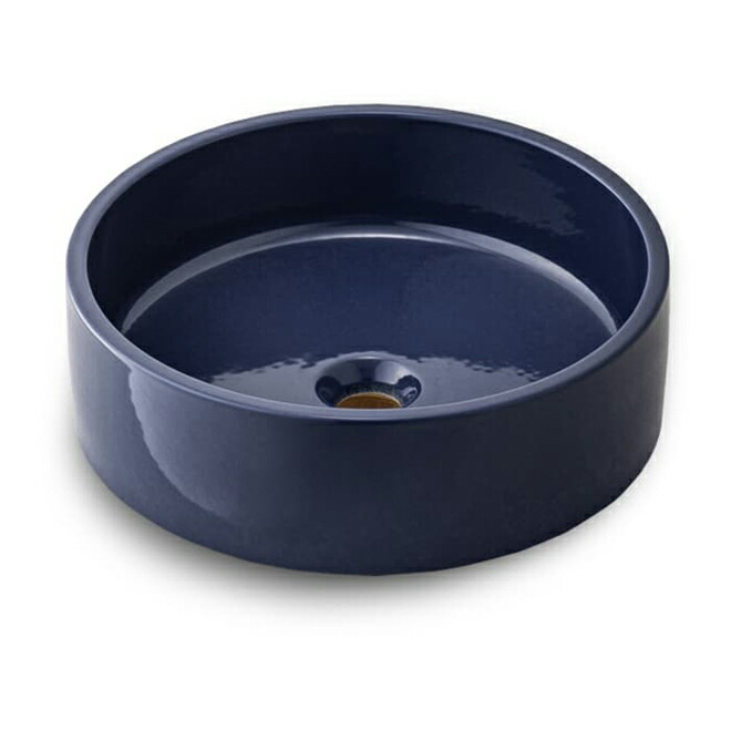 π三栄水栓/SANEI 洗面・洗髪用【HW10530-B】信楽焼 手洗器 ブルー 容量 7L〔FA〕