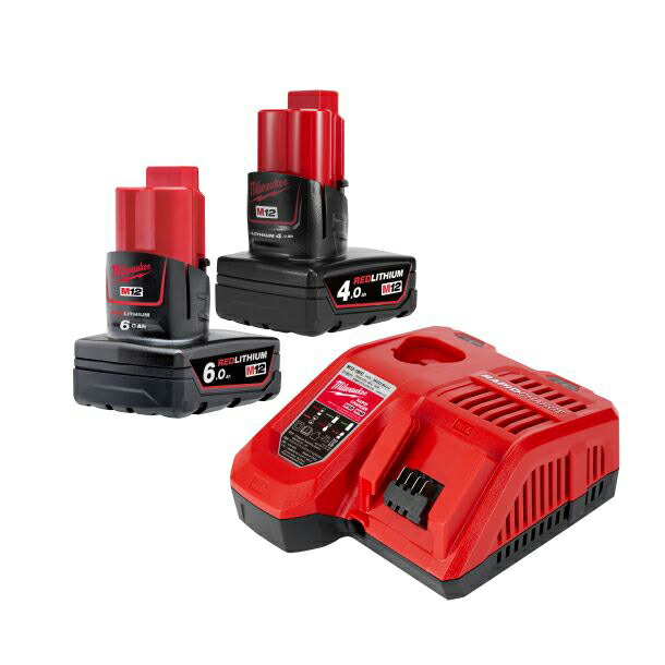 ▲●u.ミルウォーキー/Milwaukee 【M12-18NRG-642JP】M12 4.0Ah \u0026 6.0Ah FC 出発信号機一揃いの道具