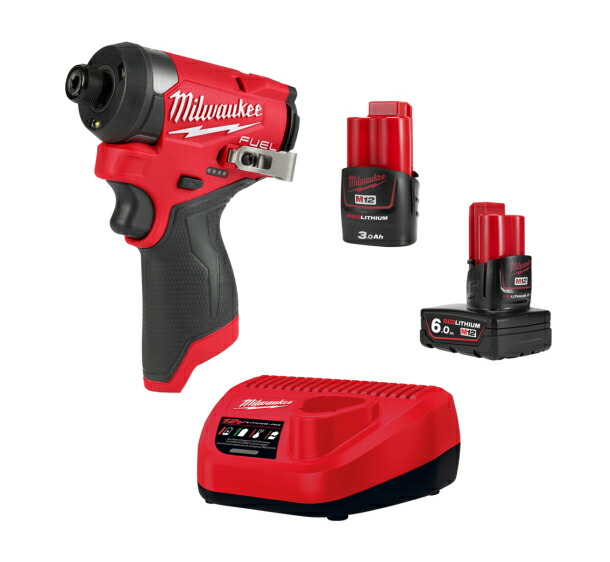 ▲●u.ミルウォーキー/Milwaukee 【M12FID2-632XJP】M12 FUEL インパクトドライバー 6.0AH & 3.0AH キット