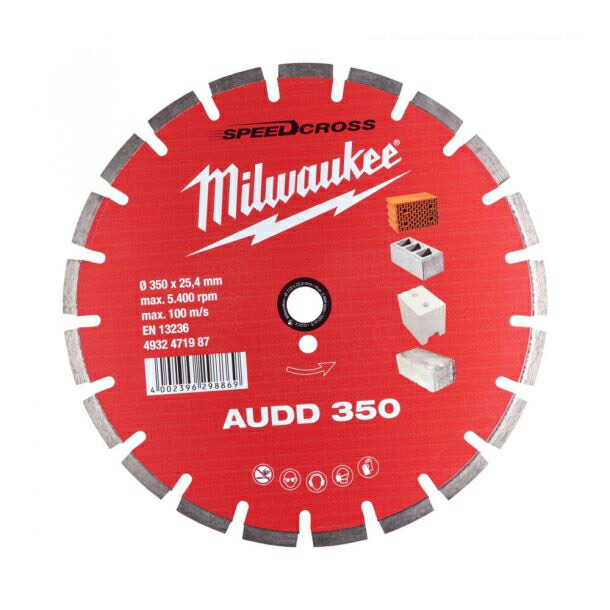 ▲●u.ミルウォーキー/Milwaukee 【4932471987】350mm ダイヤモンドブレード(ターボセグメント型・石工用)｜家電と住設のイークローバー