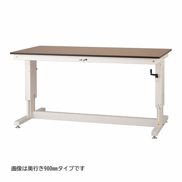 ●u.ヤマキン/山金工業 【SSP-1875A-MW】ワークテーブル 昇降タイプ 固定式 H710mm～H1010mm ポリエステル天板 木目柄 組立式｜家電と住設のイークローバー