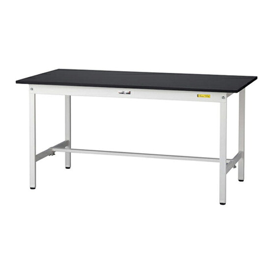 ●u.ヤマキン/山金工業 【SLK-1275-BKW】ワークテーブル LABシリーズ(固定式) H740mm 基本形 ケミテクト天板(ブラック) 組立式｜家電と住設のイークローバー