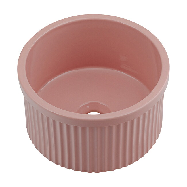 ●カクダイ 【493-246-P】丸型手洗器 ピンク〔GB〕