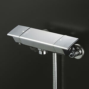 KVK 水栓金具【KF3050PHF】浴室用水栓 壁付サーモスタット式シャワー ウルトラファインバブルシャワーヘッド メッキ 一般地〔HB〕|家電と住設のイークローバー