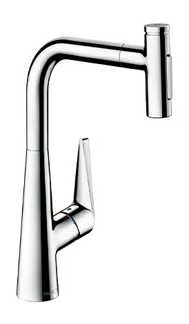 CERA/セラ 【HG72823R】TALIS SELECT M51 キッチン用湯水混合栓(スパウト引出し手元止水タイプ) クロム