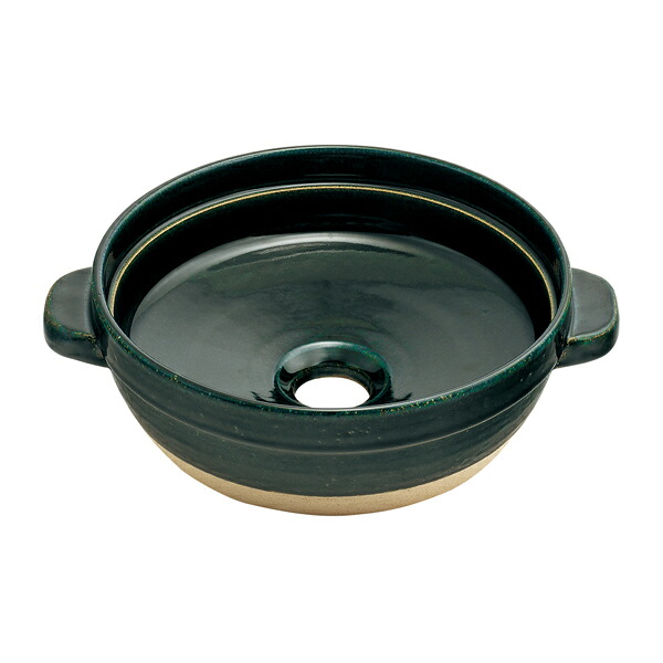 ●カクダイ 【493-275-GR】土鍋手洗器 昆布 陶器製(信楽焼) 瑠珠(Luju)〔GB〕｜家電と住設のイークローバー