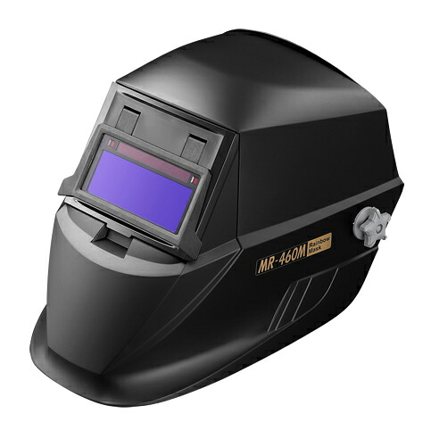 ●∂マイト工業 遮光面【MR-460M-H】マスク型レインボーミニ (液晶窓開閉形 ヘルメット装着タイプ)