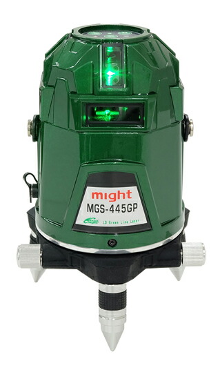 ●&part;マイト工業 レーザー墨出し器【MGS-445GP-RT】マイティライン 本体＋受光器MK-405G＋三脚MEL-175/セット (LDグリーンレーザー/ドット/センサー) 4V/4H/1P｜家電と住設のイークローバー