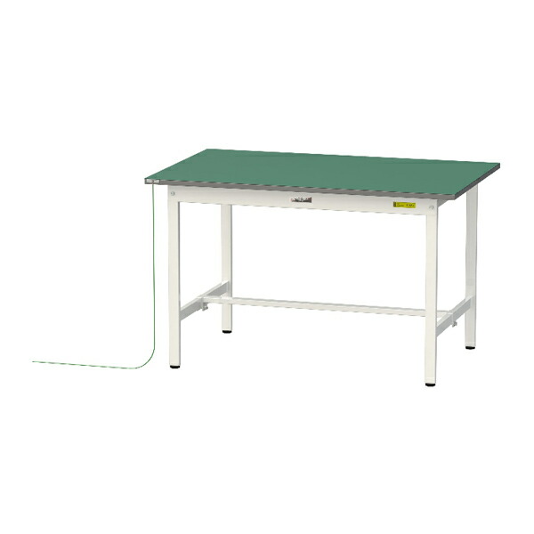 ●u.ヤマキン/山金工業 【SUPE-1275-WW】ワークテーブル 150シリーズ 導電性マット貼りタイプ 固定式 H740mm 基本形 組立式