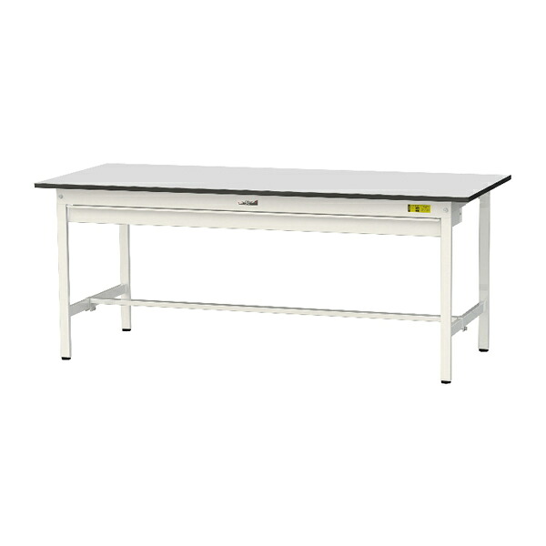 ●u.ヤマキン/山金工業 【SUR-1875W-GYW】ワークテーブル 150シリーズ 固定式 ワイド引出し付 H740mm 基本形 RoHS2指令対応塩ビシート天板 組立式