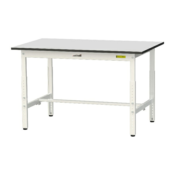 ●u.ヤマキン/山金工業 【SURA-1275-GYW】ワークテーブル 150シリーズ 高さ調整タイプ H600mm～H900mm 基本形 RoHS2指令対応塩ビシート天板 組立式 26,813円