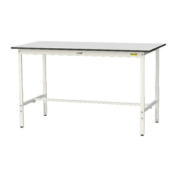 ●u.ヤマキン/山金工業 【SURAH-1890-GYW】ワークテーブル 150シリーズ 高さ調整タイプ H900mm～H1200mm 基本形 RoHS2指令対応塩ビシート天板 組立式｜家電と住設のイークローバー