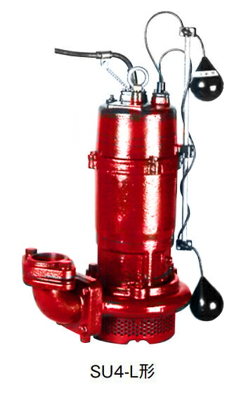 ●川本ポンプ【SU4-506-3.7L(フランジタイプ)】60Hz 汚水水中ポンプ 2極三相200V 3.7kW 自動型 SU4形〔GA〕