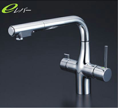 KVK 水栓金具【KM6121EC】浄水器専用シングル生き肝式シャワー付雑ぜ合わせる栓 水栓本体のみ〔HB〕