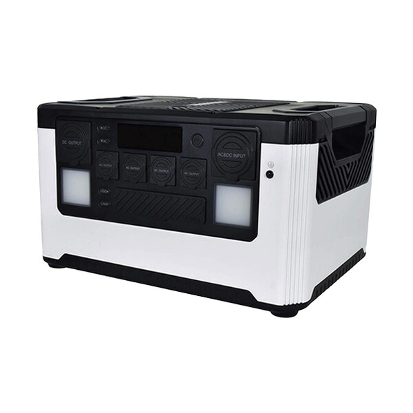 ●u.日動工業 【LPE-E2000LN】ポータブル電源 めっさエネル 屋内型 1000W AC100V 50/60Hz切替式 パススルー機能・EPS機能付|家電と住設のイークローバー