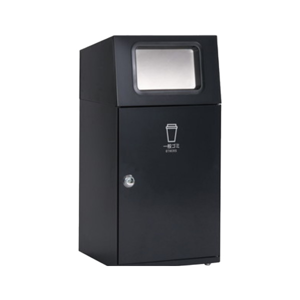 ●u.テラモト ゴミ箱【DS-165-010-8】ニートST(フラップ付) アーバングレー 一般ゴミ用 67L 屋外用 スタンダードタイプ 角穴 受注生産｜家電と住設のイークローバー