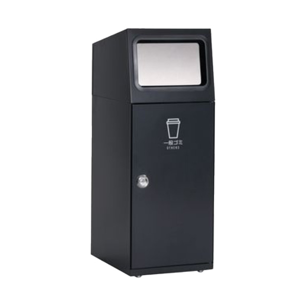●u.テラモト ゴミ箱【DS-165-110-8】ニートSL(フラップ付) アーバングレー 一般ゴミ用 47.5L 屋外用 スリムタイプ 角穴 受注生産|家電と住設のイークローバー