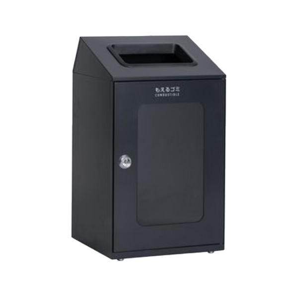 ●u.テラモト ゴミ箱【DS-166-351-8】ニートSTF ミエル アーバングレー もえるゴミ用 約80L 屋内用 窓付タイプ 角穴 受注生産|家電と住設のイークローバー