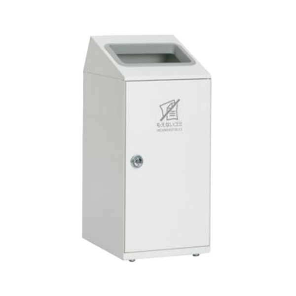 ●u.テラモト ゴミ箱【DS-166-412-7】ニートSLF オフホワイト もえないゴミ用 47.5L 屋内用 スリムタイプ 角穴 受注生産｜家電と住設のイークローバー