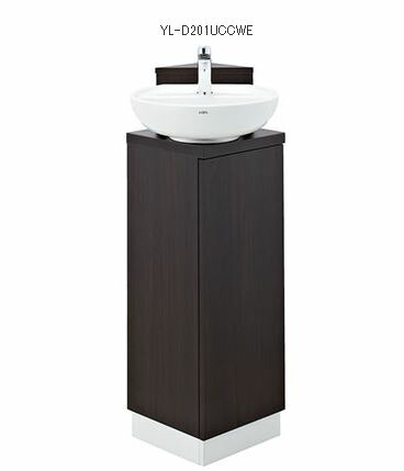 INAX/LIXIL コーナー手洗いキャビネット【YL-D201UCCWE】温水自動水栓（電気温水器付）床排水〔IE〕
