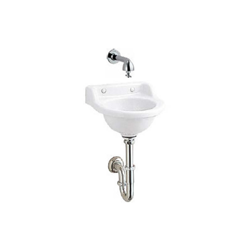▲●Юジャニス/Janis 平付小形手洗器【L81D+Y40J-13+NL81DP+NT7A(2個)】Pトラップ壁給排水セット