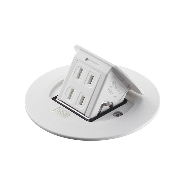 パナソニック 配線器具【DU1100MW】床用配線器具 電源用 (ケーブル工事用・平形ケーブル工事用ボックス付) F型アップコン はさみ込み固定仕様 マットホワイト