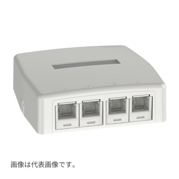 Яパンドウィット 【JOQ4H600】Mini-Com Cat6 スプリングシャッター付きローゼットキット 4個口 ポート数4 白