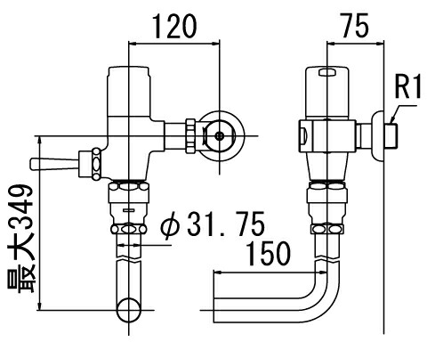 ∬∬▽INAX LIXIL フラッシュバルブ 洗浄水量6-8L便器用低圧用(節水形)