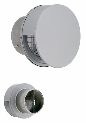 ユニックス【BSW175SC3MDSP】ステンレス製 グリル 外風対策 丸型フラットカバー付 防火ダンパー付 72℃型式〔HF〕