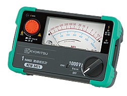 Я共立電気計器/KYORITSU【3411】アナログ1レンジ絶縁抵抗計｜家電と住設のイークローバー