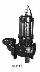 ●川本揚水機【VU4-655-1.5(フランジタイプ)】50サイクル 汚れ水中揚水機 4極三相200V 非自動小銃型 VU4形 ボルテックスタイプ〔GF〕
