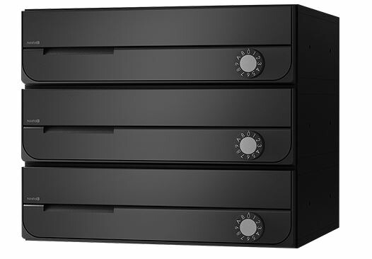 ▲●u.ナスタ/Nasta【KS-MB3002PU-3L】ポスト 前入前出 屋内タイプ 静音大型ダイヤル錠 戸数3｜家電と住設のイークローバー