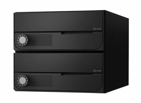 ▲●u.ナスタ/Nasta【KS-MB6002PY-2L】ポスト 大型郵便物対応 前入前出 屋内タイプ 横開き 戸数2 静音大型ダイヤル錠|家電と住設のイークローバー
