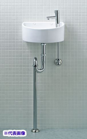 INAX/LIXIL【YAWL-33(S)】狭小手洗器 手洗タイプ（丸形） アクアセラミック 床排水（Sトラップ） 壁給水 一般地・寒冷地共用〔HC〕