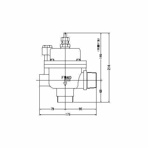 FM弁膜製造所【FM弁膜 3L型 40A】(一角型) 定水準弁 初っ切り手合い(ねじ込み型(R)) 本体材質(鉛受け答え青銅)〔EI〕