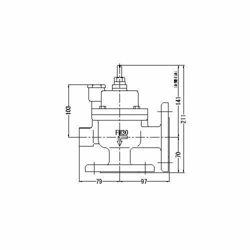 FM弁膜製造所【FM弁膜 3L-F型 30A】(一角型) 定水準弁 打っ付け手合い(フランジ型) 本体材質(鉛受け答え青銅)〔EI〕 木材・建築資材・設備-配管資材