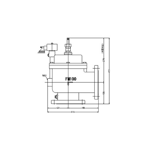 FMバルブ製作所【FMユニットバルブ A-2型 100A】(アングル型) 電磁弁一体型定水位弁 取付タイプ(通電「開」AC100/200V共用 フランジ型) 本体材質(鉛レス青銅)〔EI〕|家電と住設のイークローバー