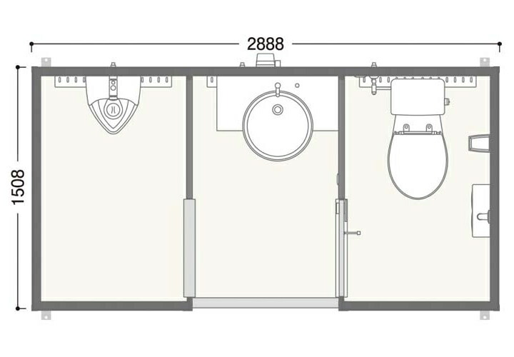 楽天市場 U ハマネツ Tu Cop3smw 屋外トイレ Coms Plus コムズトイレプラス 3室タイプ 水洗タイプ 小便器 手洗 洋式便器 受注約1ヵ月 家電と住設のイークローバー