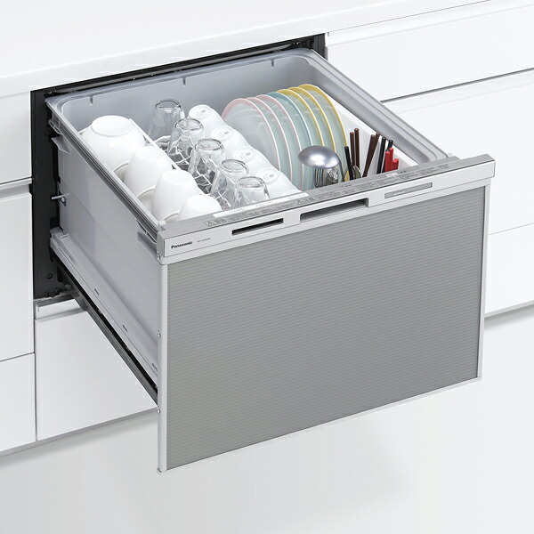 ●パナソニック【NP-60MS8S】ビルトイン食器洗い乾燥機 ドアパネル型 M8シリーズ ワイドタイプ 幅60cm ドアパネル別売〔GF〕