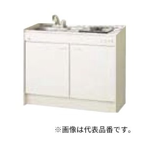 ●LIXIL/サンウェーブ 【DMK10HEWB1G100】ミニ勝手もと 扉印字機 ハーフユ編み物 2手持ち部分水栓 IH暖房器100V 原則として地用 105糎〔HE.F〕
