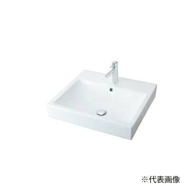 INAX/LIXIL 角形洗面器【YL-A536SYEQ(C)-NS】ベッセル式 スクエアタイプ 水栓なし 床給水 床排水(ボトルトラップ)〔HC〕